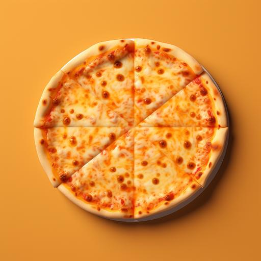 i circle pizza extra cheese on a background studio quality