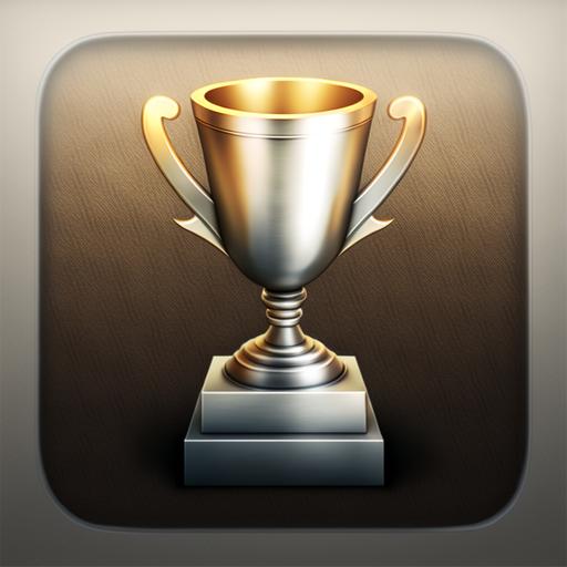 iOS app icon race trophy --v 4