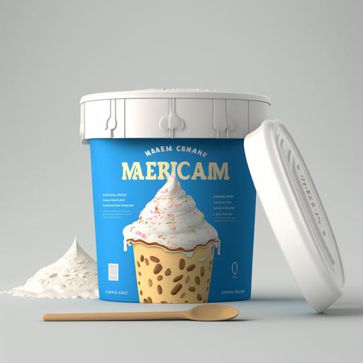 ice cream package mockup white