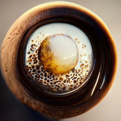 iced coffee latte cup , in dessert,good details,its sunny, 8k,coffee beans