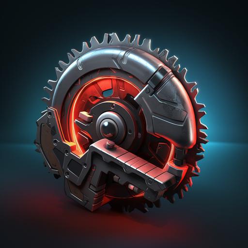 icon for game, 3D, saw