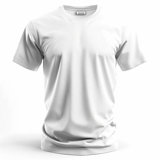 illustrate a blank white t-shirt; white background; hd; 8k