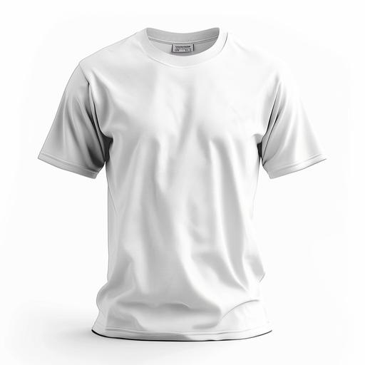 illustrate a blank white t-shirt; white background; hd; 8k --v 6.0