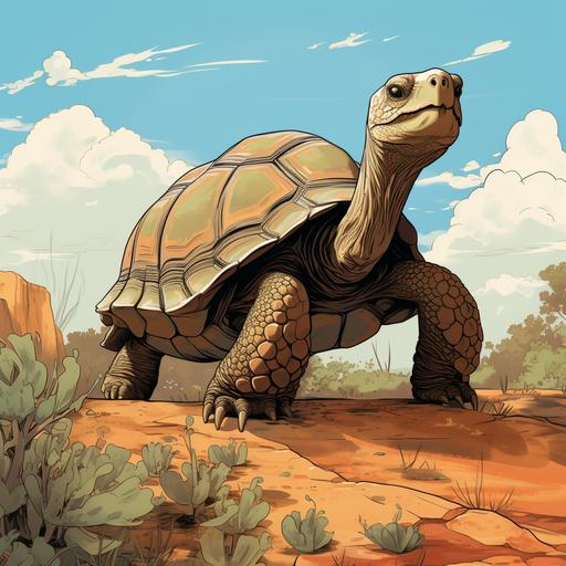 image of tortoise, cartoon style