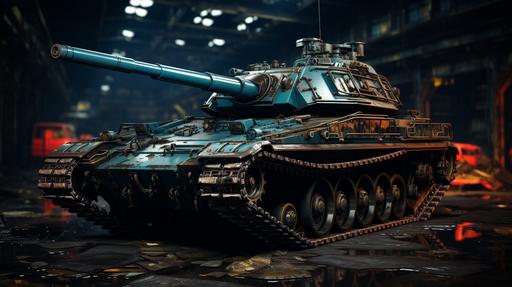 image titled download free games for world of tanks, in the style of joachim wtewael, dark teal and light red, nature-inspired camouflage, strong emotional impact, eerily realistic, light yellow and gray, sleek metallic finish --ar 16:9 --s 750 --style raw