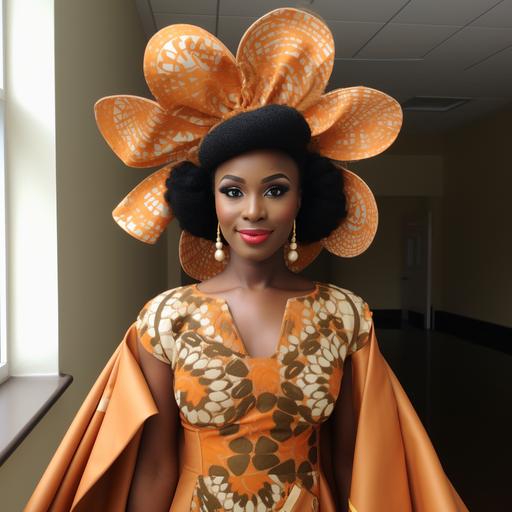 imagine a nigerian woman dress for sunday church service