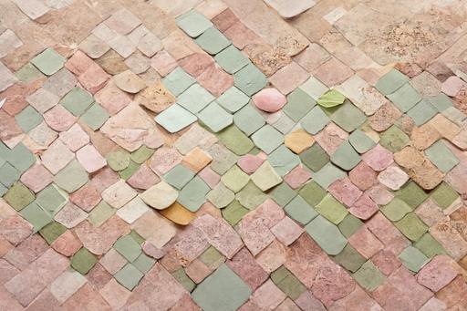 imitation tiles for the kitchen, sandstone, pastel pink, pastel pistachio green, pastel olive green, cedar coffee, wallpaper, --ar 16:10 —q 2