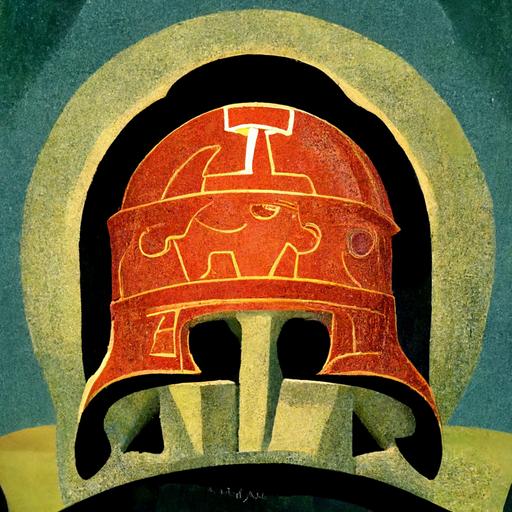 trojan helmet by mary blair