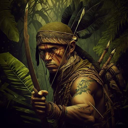 indian, bow and arrow, jungle, pro, army