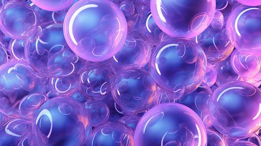 inflated neon lavender glass bubble wallpaper --ar 16:9 --upbeta --s 750