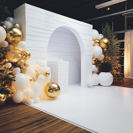 instagram photobooth all white jazz christmas party is a harmonious blend of white and gold, echoing the sophisticated theme of the evening