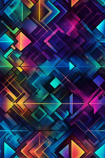 iridescent geometry magic, wallpaper --tile --ar 2:3