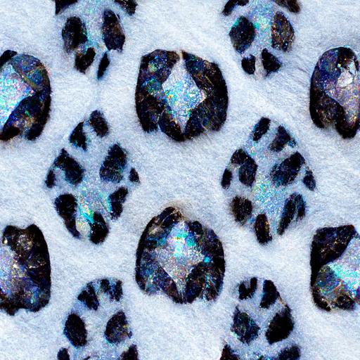 iridescent moonstone snow leopard print pattern