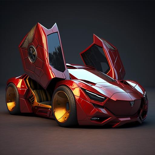 iron man inspired sports car with spider doors