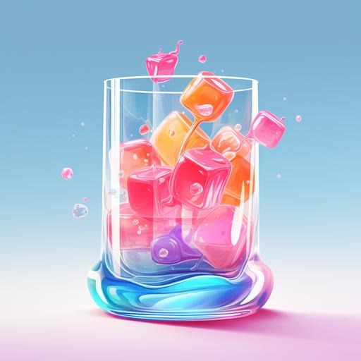 jelly in glass style candy crush logo