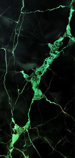ultra realistic black marble with green luminescent veins --ar 9:19 --v 6.0