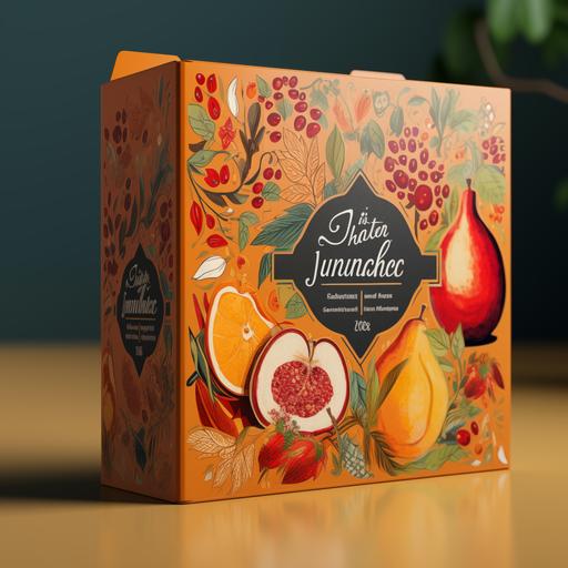 juice gift pack carton with premium graphics design