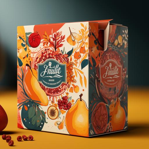 juice gift pack carton with premium graphics design