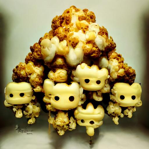 Funko Pop art popcorn fractals