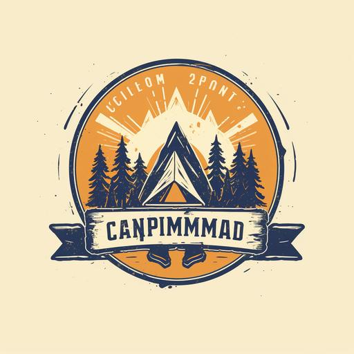 kids summer camp logo with a vintage feel