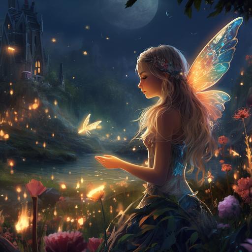 create a beatiful mystical world full of magic and wonder with fairies, unicorns, elves and other mystical creatures