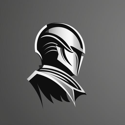 knight, side view, logo, black and white, clean lines