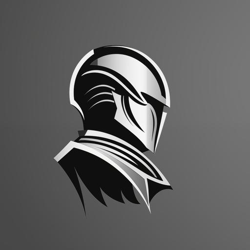knight, side view, logo, black and white, clean lines