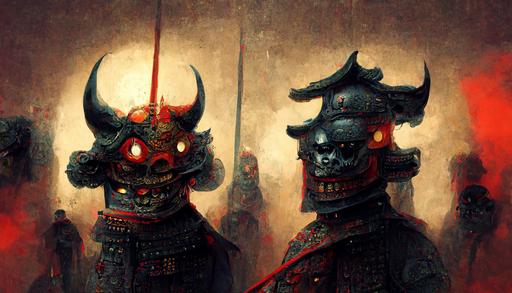 knights of the temple of the iron nail - hannya --ar 16:9 --s 750 --v 3