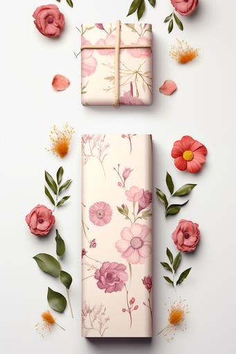 flower wrap paper mockup