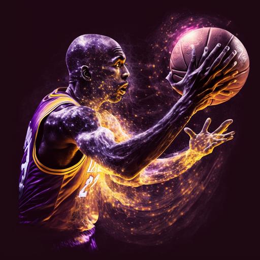 kobe bryant spinning basketball on finger, ultra 8k, ultra clear, max detail