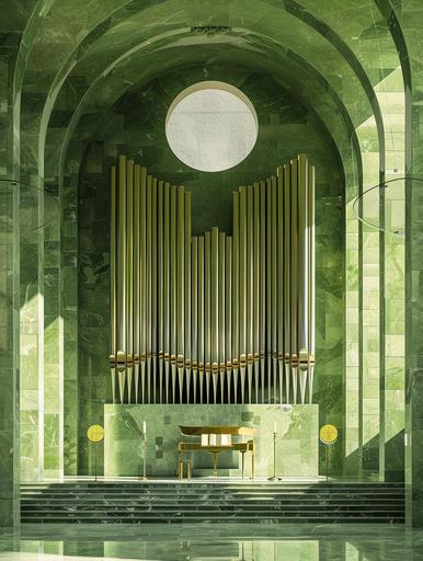 mid-century modern giant pipe organ inlaid in lime green marble wallpaper photo tim burton --ar 3:4 --s 250 --v 6.0