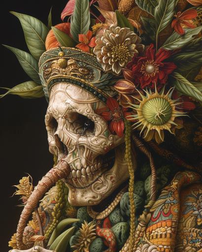 santa Muerte evil eye aztec baby nepenthes eating the rich snake tounge moebius, Sofonisba Anguissola --ar 4:5 --s 250 --v 6.0