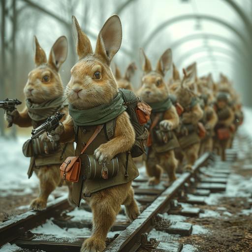 underground railroad run by rabbits with guns --s 250 --v 6.0