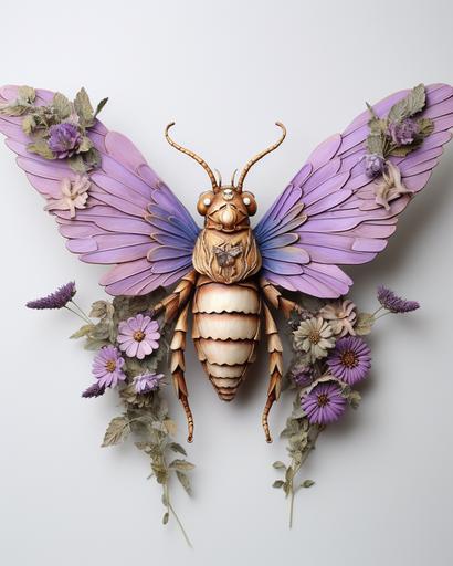 la maison du butterfly charcuterie,lavender,bumblebee,ornamental beanstalk --ar 8:10 --c 25