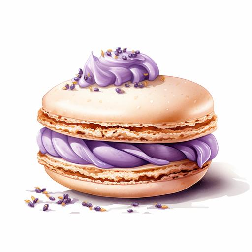 lavender croissant macaron clipart high quality white background