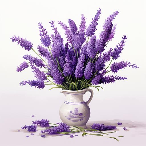 lavender in the vase clipart high quality white background
