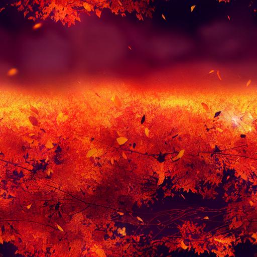 leaves falling during autum, spooky halloween background, scary trees, depth of field, cinematic, epic, god rays, vray render --testp --creative --tile