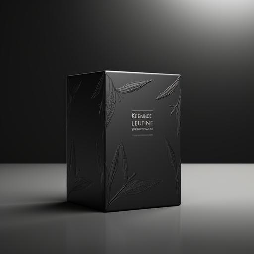 black metal cube kleenex box concept mockup, natural lighting