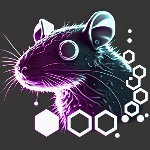 light purple lovely 2D rat in pop art style by using this link  as reference