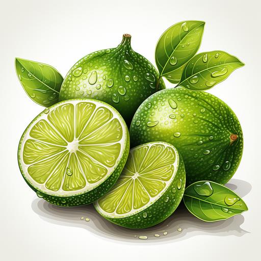 lime, cartoon, white background --s 750