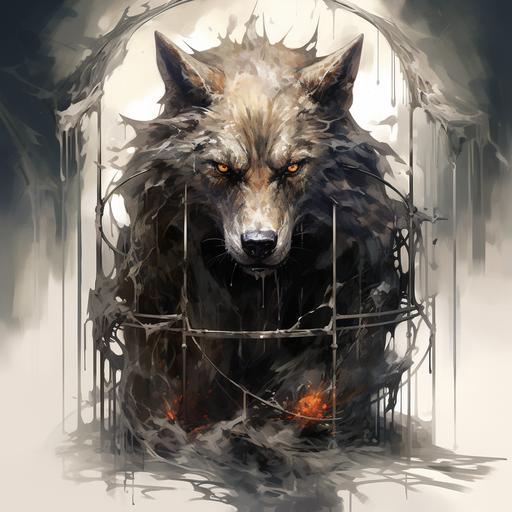 locked in the bone houses of the cage of your soul is the wolf that you wouldn't release. You fed it too much and now it has fleas