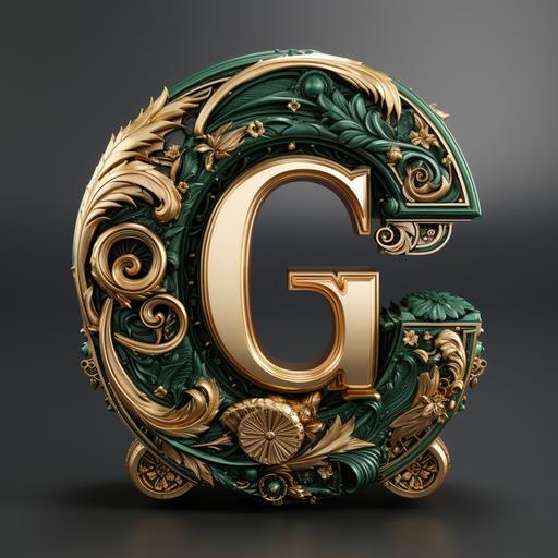 logo G.D.Arch. 3d letters with background wood the font Gold and Green --s 750