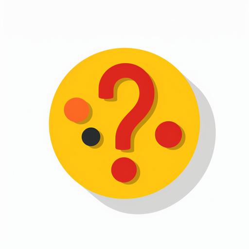 logo containing cartoon question marks on white background