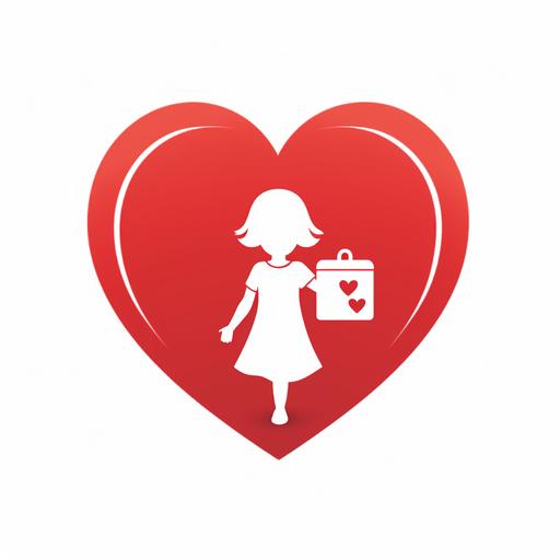 logo for Project Storage Safety with heart with silhouette of children