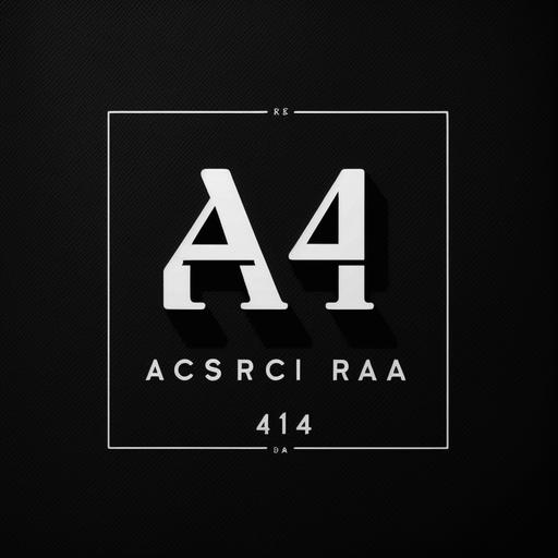 logo for bar, four initials A with black font, sticker, minimalism, 4k, --c 70