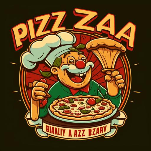 logo for funny pizza restaurant --v 4