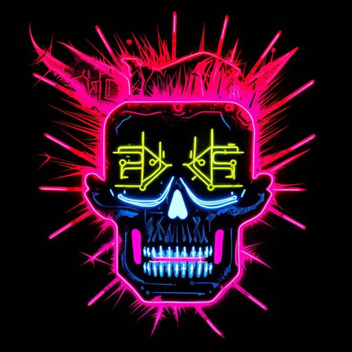 logo punk mictlahtecutli neon