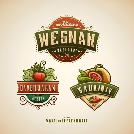 logos para un restaurante de comida vegana