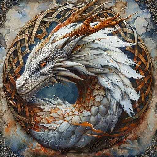 loong dragon celtic knot --v 6.0 --s 150 --c 20