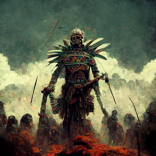 /lord of the rings aztec  elf warrior in war vs the orcs